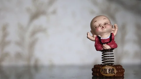 Spring toys happily swinging back and forth Stock Footage 112856016