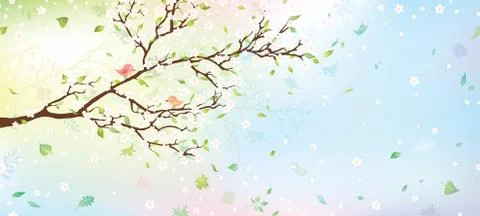 Spring tree background. Stock Illustration