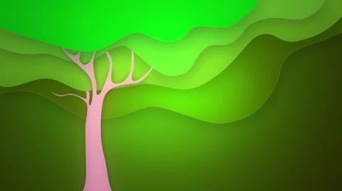 Spring tree graphic loop Stock Footage 45048165