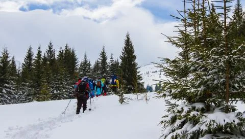 Spring trekking in the mountains Stock Photos