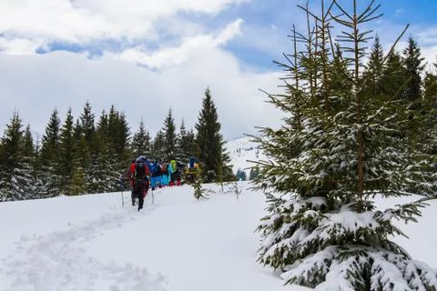 Spring trekking in the mountains Stock Photos