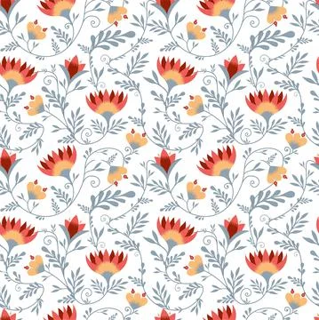 Spring trend pattern. Seamless border for printing on fabric and textile desi Illustrazione stock