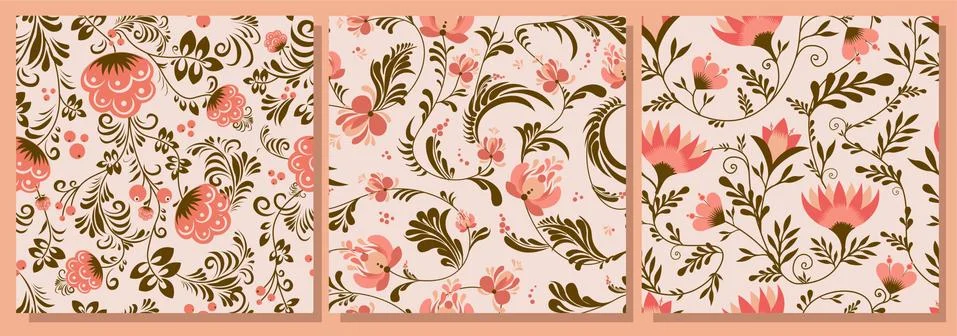 Spring trend pattern. Seamless pattern for printing onto fabric and textile d Illustrazione stock