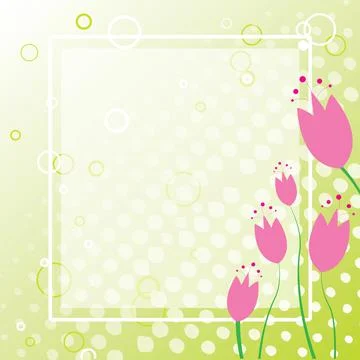 Spring Tulip Background illustration vector design art Stock Illustration