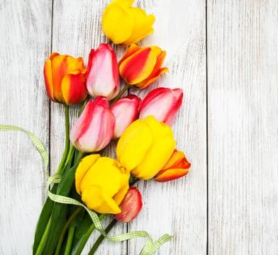 Spring tulips flowers Foto stock
