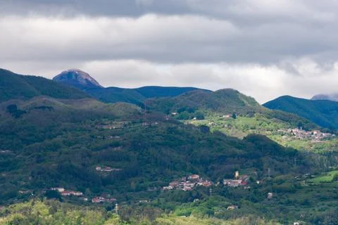 Spring in the Tuscan mountains Stock Photos