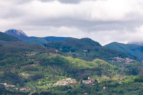 Spring in the Tuscan mountains Stock Photos