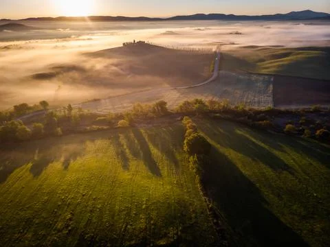 Spring in Tuscany fields Foto stock