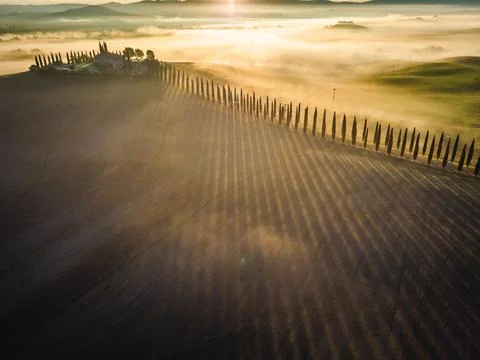 Spring in Tuscany fields Foto stock