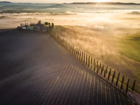 Spring in Tuscany fields Foto stock