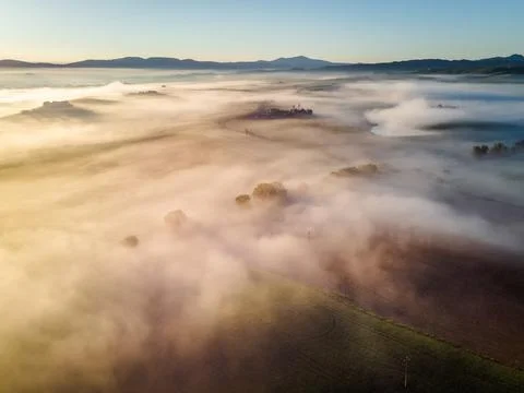 Spring in Tuscany fields Foto stock