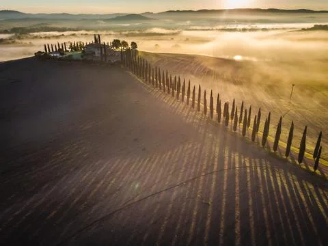 Spring in Tuscany fields Fotos Stock