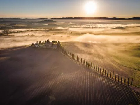 Spring in Tuscany fields Foto stock