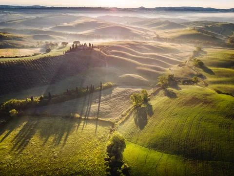 Spring in Tuscany fields Foto stock