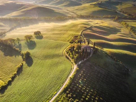 Spring in Tuscany fields Foto stock