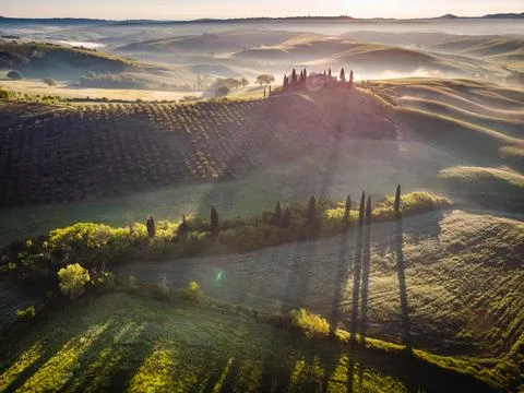 Spring in Tuscany fields Foto stock