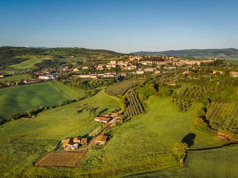 Spring in Tuscany fields Foto stock