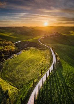 Spring in Tuscany fields Foto stock