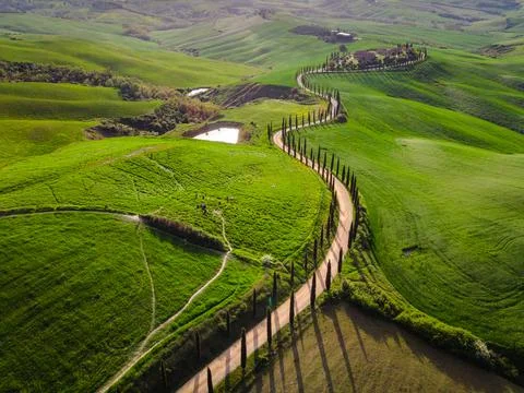 Spring in Tuscany fields Foto stock