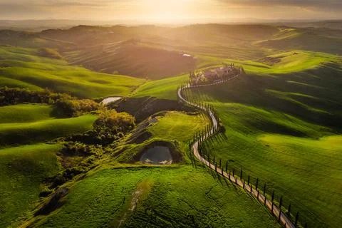 Spring in Tuscany fields Foto stock