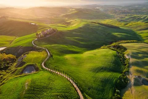 Spring in Tuscany fields Foto stock