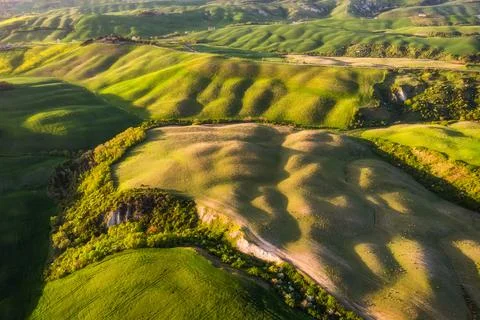 Spring in Tuscany fields Foto stock