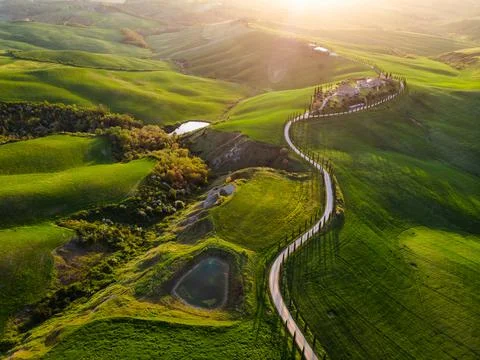 Spring in Tuscany fields Foto stock