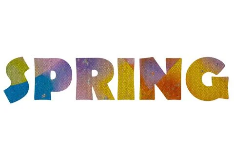 SPRING typography art word design stock Stock Illustration