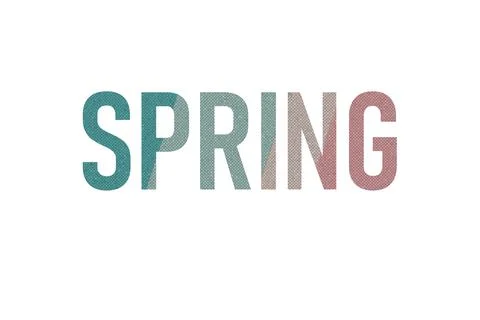 SPRING typography art word design stock Stock Illustration