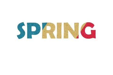 SPRING typography art word design stock Stock Illustration