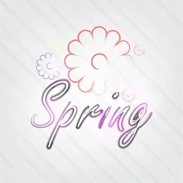 Spring typography Stock Illustration