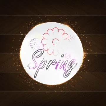 Spring typography Stock Illustration