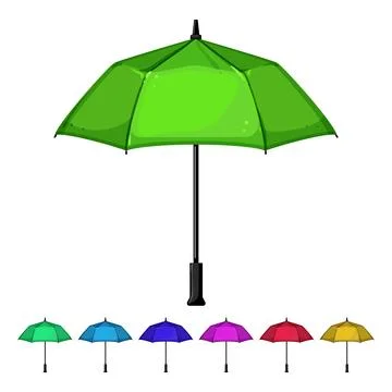 Spring umbrella rain cartoon vector graphic Stock Illustration