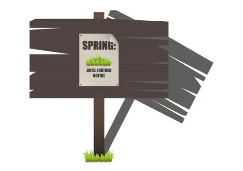 Spring Until Further Notice Stock Illustration