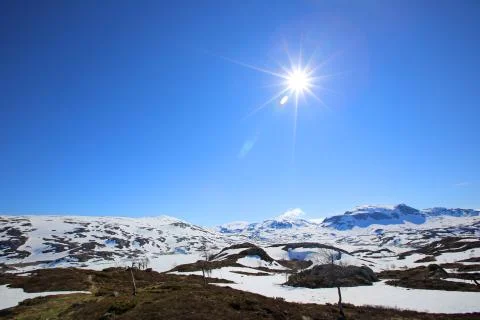 Spring valley landscape Stock Photos