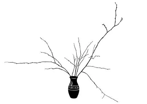 Spring vase Stock Illustration