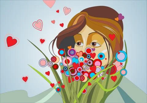 Spring.  Vector illustration. 스톡 일러스트