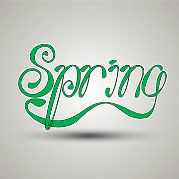 Spring vector lettering Illustrazione stock