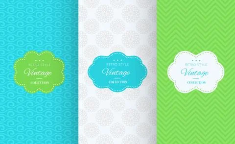 Spring vector seamless patterns Illustrazione stock