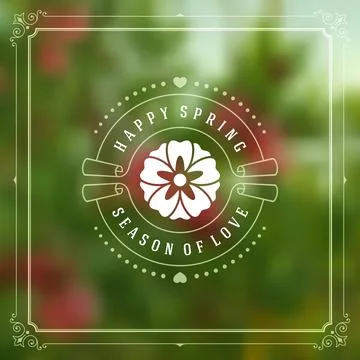 Spring Vector Typographic Greeting Card or Poster Design. Stock-Illustration