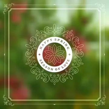 Spring Vector Typographic Greeting Card or Poster Design. Stock Illustration