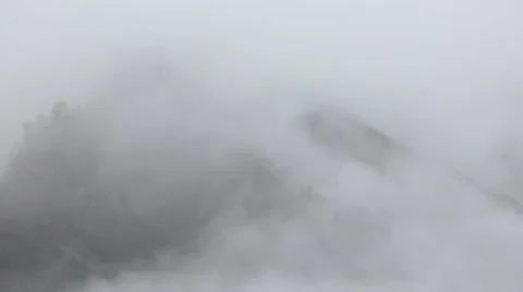 In spring the veil of mist creeping up the mountain slopes of the Caucasus 스톡 동영상 63221950