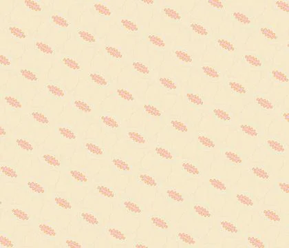 Spring vibrant berry repeating geometric background in butter cream, soft o.. 库存插图