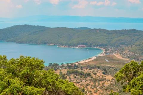 Spring view of Turkey beach. Beautiful seascape of Mediterranean Sea. Stock Photos