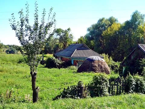 In the spring in the village Stock Photos
