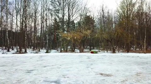 Spring walk in the park Stock Footage 149912772