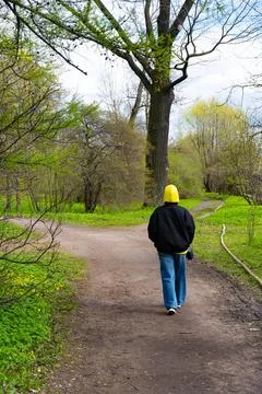 Spring Walk in the Park Stock Photos