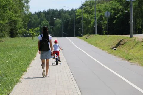 Spring walk Foto stock