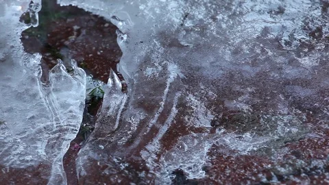 Spring water drop footage Stock Footage 87392954