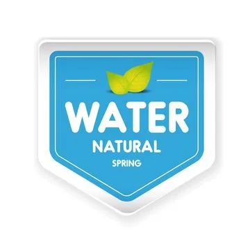 Spring water label vector Stock Illustration